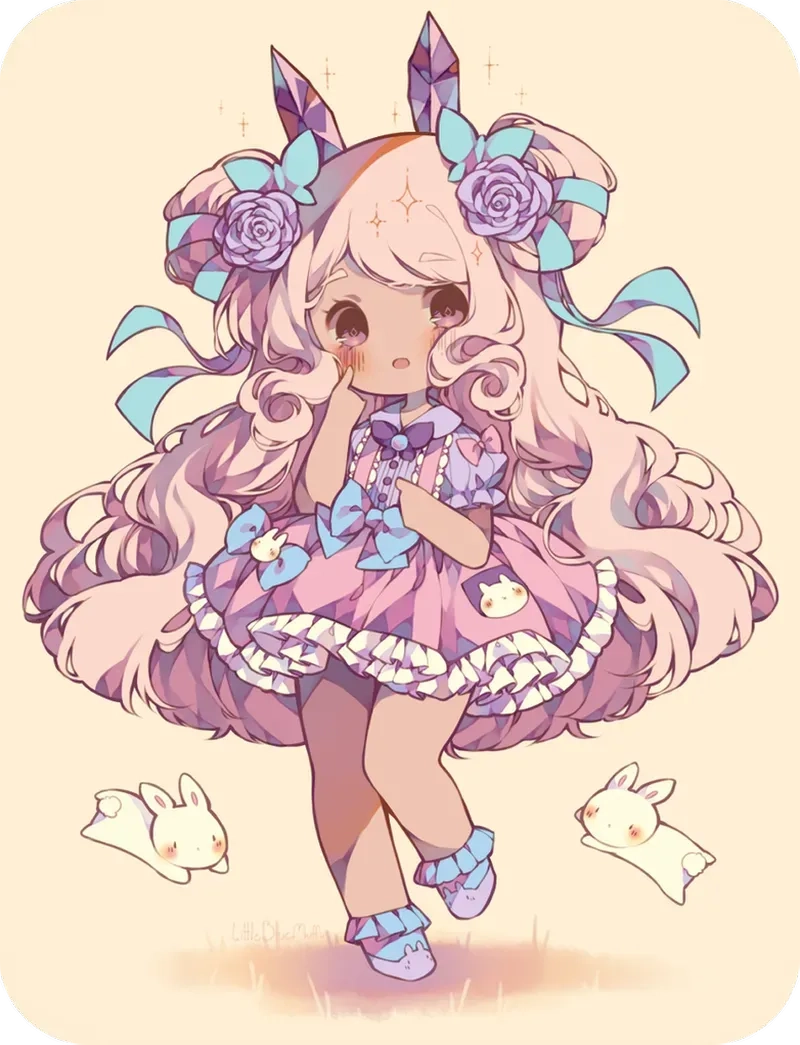 Tỏa sáng với ảnh chibi cute màu vàng tươi mới
