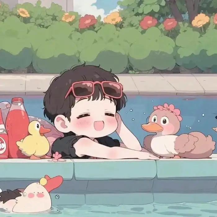 Phong cách riêng từ ảnh chibi nam đeo kính