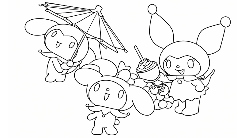 Tranh tô màu kuromi là như thế nào