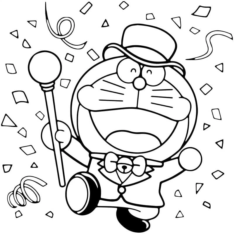 Cùng bé sáng tạo tranh tô màu doremon vẽ doraemon