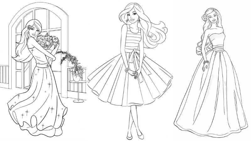 Tranh tô màu búp bê giấy là như thế nào