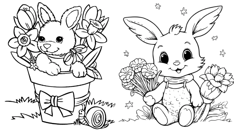 Tranh tô màu con thỏ là như thế nào