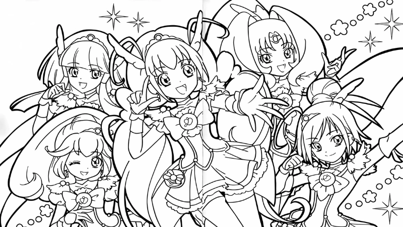 Tranh tô màu công chúa anime là như thế nào