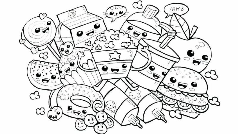 Tranh tô màu đồ ăn là như thế nào