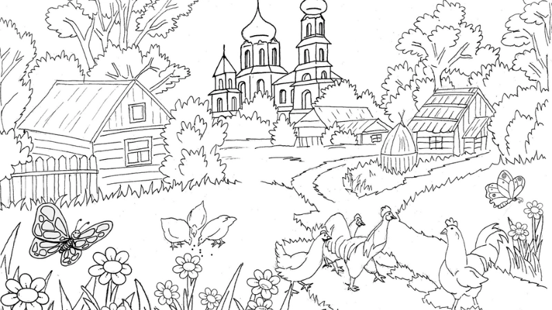 Tranh tô màu phong cảnh là như thế nào