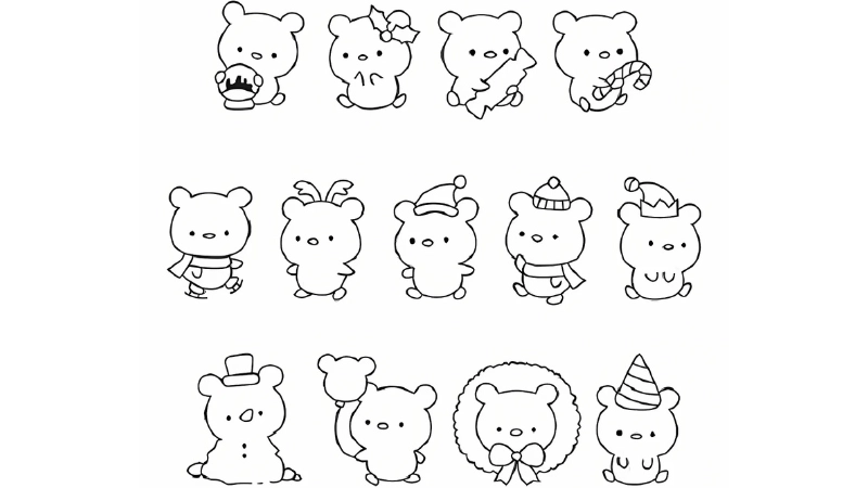 Tranh tô màu sticker cute là như thế nào