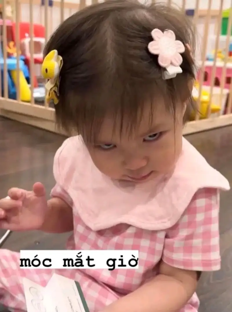 Hot trend meme xứ kim chi meme em bé hàn quốc có chữ