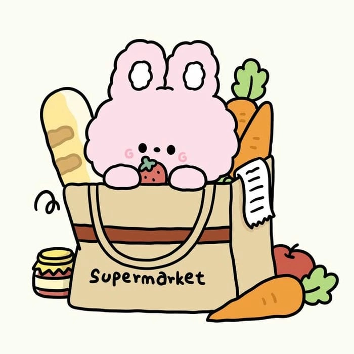 Chibi hình vẽ con thỏ cute cực xinh mê luôn từ cái nhìn đầu