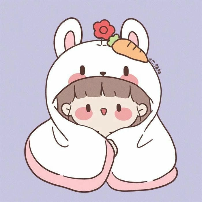 Tìm ngay chibi con thỏ cute dễ thương cực chill cho avatar