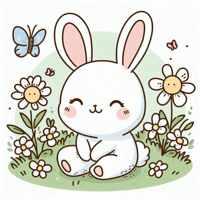 Sưu tập cute thỏ con dễ thương chibi cực hot trên mạng xã hội