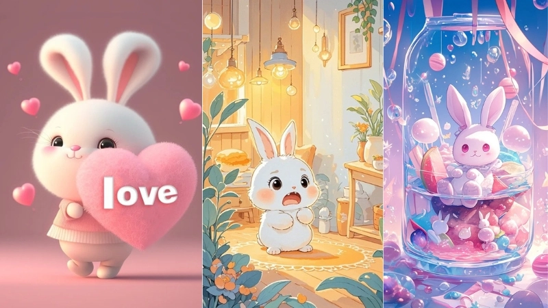 Ảnh thỏ cute chibi là gì mà gây sốt mạng