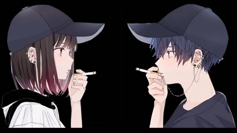 Thử ngay ảnh anime đôi nam nữ ngầu cực đẹp