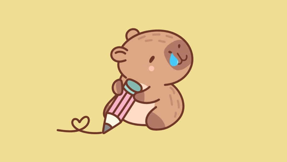 Tải ảnh nền điện thoại avatar capybara chibi cute chất lượng cao