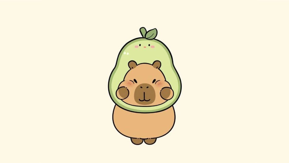 Lưu ngay avatar hình nền avatar capybara chibi cute làm nền