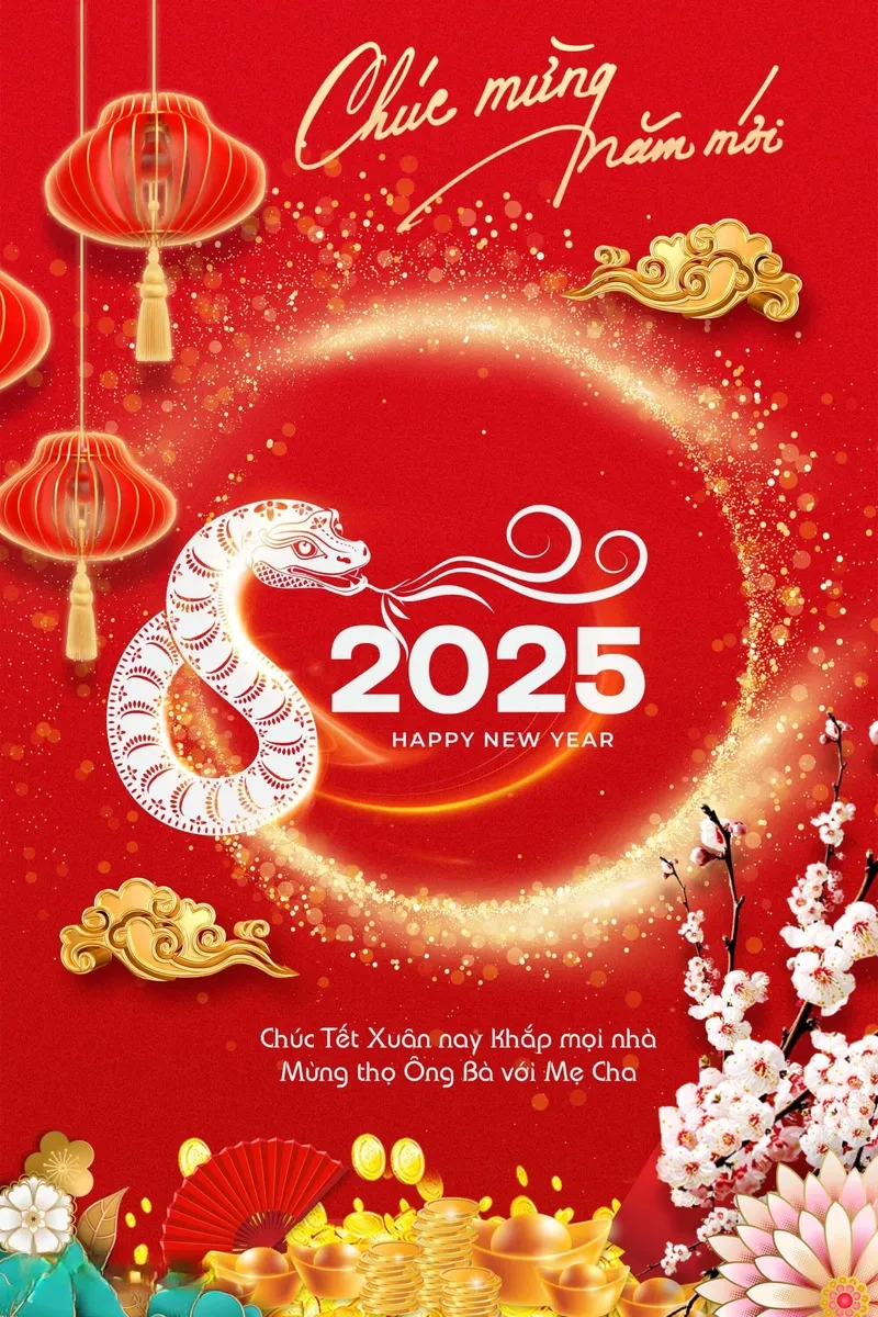 Trang trí tường bằng avatar tết anime ấn tượng