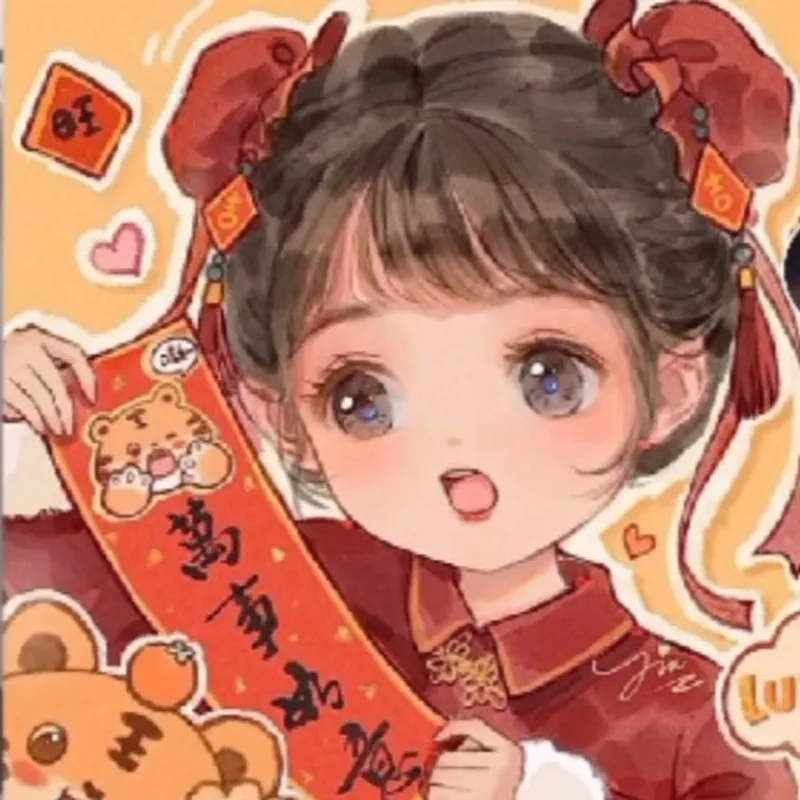 Trang trí tường với avatar tết cute siêu xinh