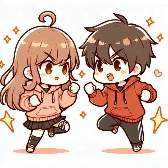 Bộ sưu tập avatar chibi đôi cute cho cặp đôi