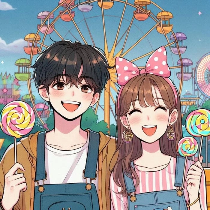 Khám phá avatar cute chibi đôi siêu đáng yêu