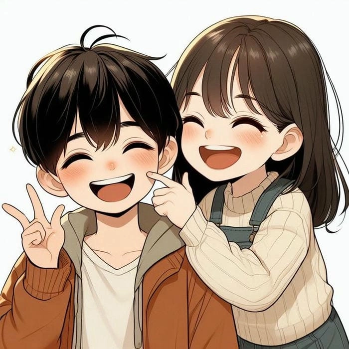 Thử ngay avatar cặp đôi hình cute chibi cực hot