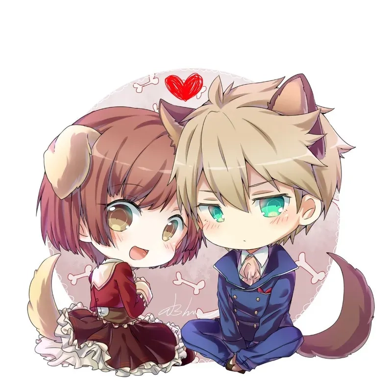 Cùng chọn avatar anime chibi cặp đôi cute nổi bật