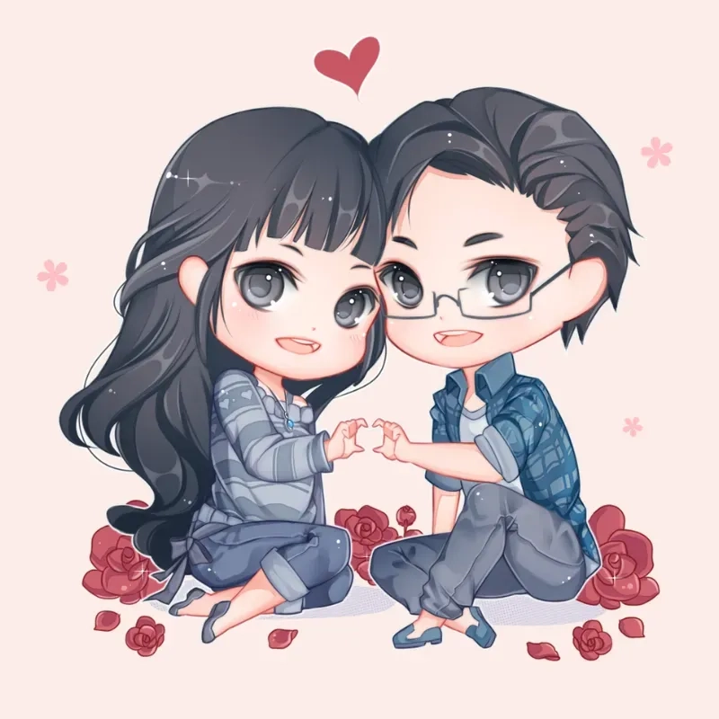 Chọn chibi yêu nhau avatar đôi cute cho cặp đôi đáng yêu
