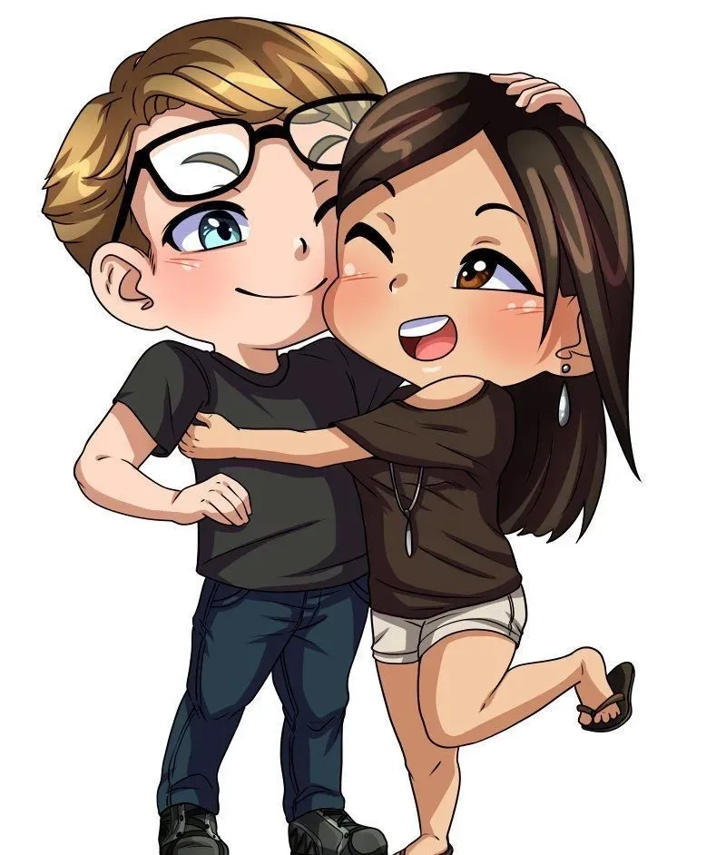 Xem dễ thương chibi avatar cặp đôi hình ảnh cute cực xinh