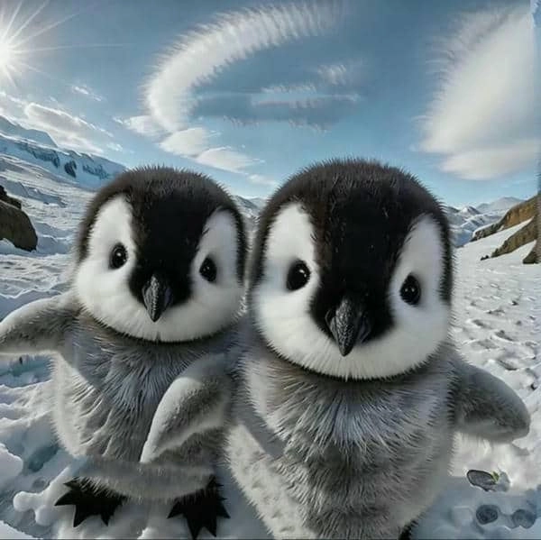 Ngắm nhìn con chim cánh cụt con xinh xắn