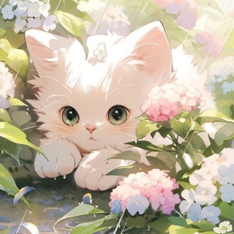 Gợi ý avatar cute mèo chibi mập đôi dành cho bạn thân