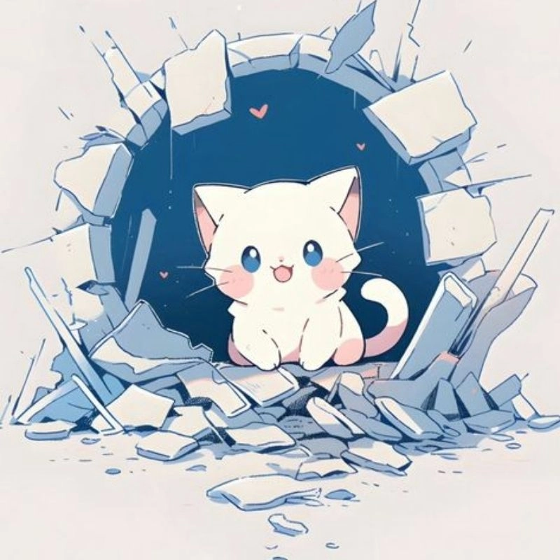 Bộ sưu tập avatar hình mèo chibi cute đáng yêu