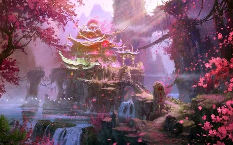 Cài đặt hình nền anime phong cảnh siêu chill