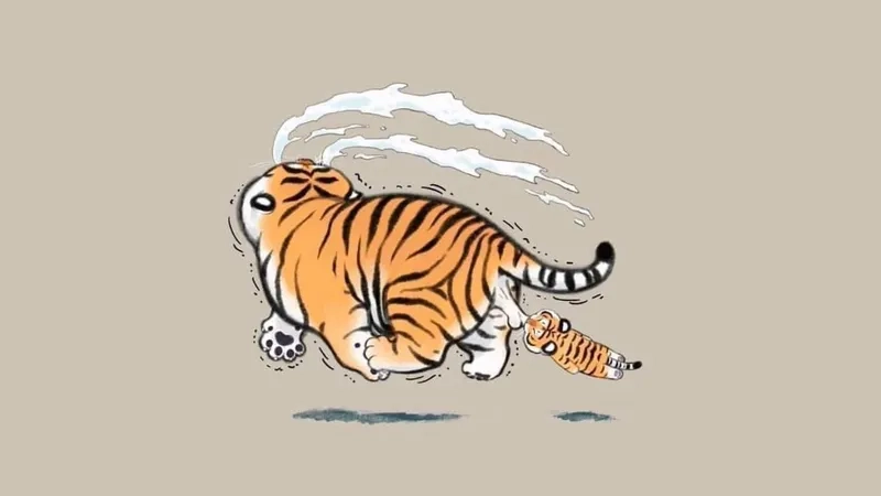 Thay đổi phong cách với avatar tết con hổ cute