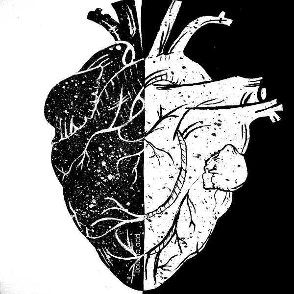 Cập nhật hình nền màu đen có trái tim đẹp