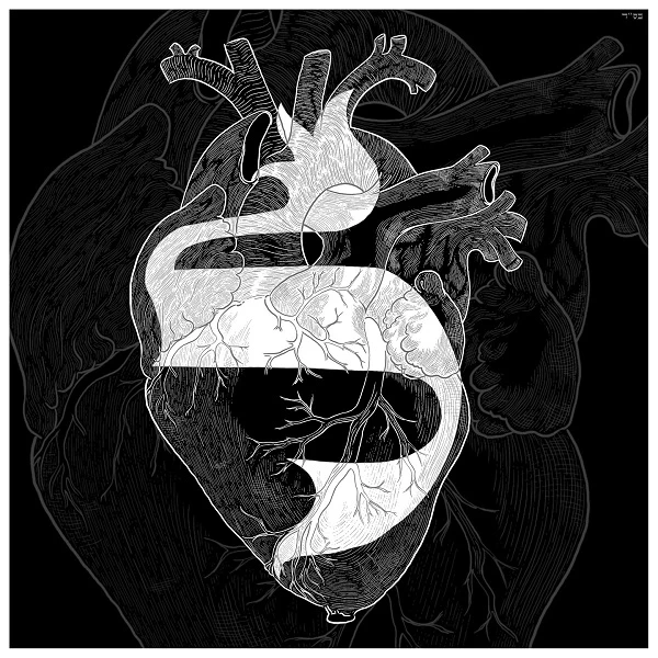 Bộ hình nền đen có trái tim chất