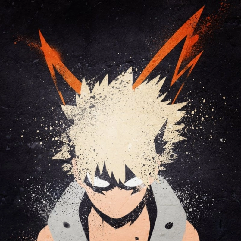 Vẽ Bakugou với ánh mắt dữ dội và ngầu