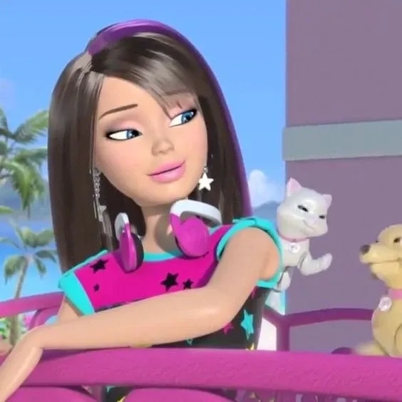 Lên xe Barbie đi đâu đó vui vẻ với barbie meme car