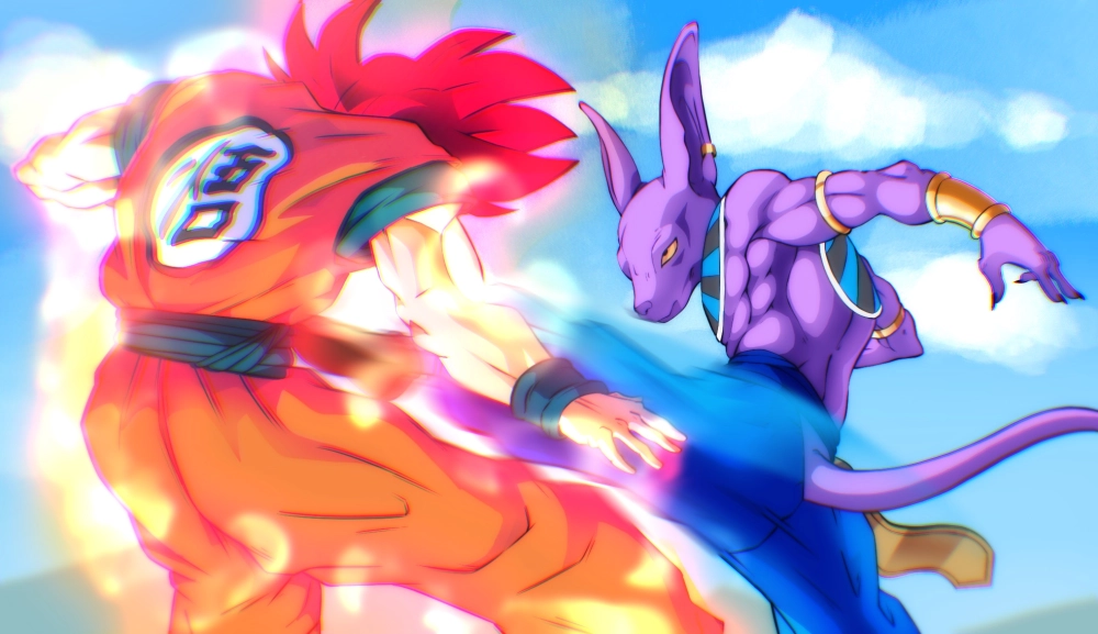 Goku vs Beerus sức mạnh va chạm kinh thiên