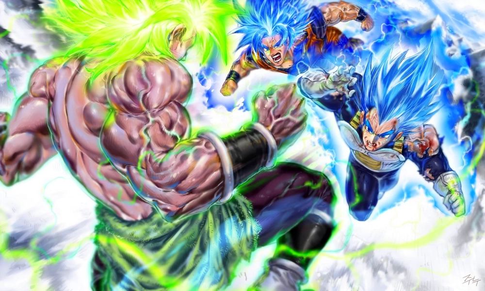 Goku and Vegeta vs Broly liên minh đỉnh cao đại chiến