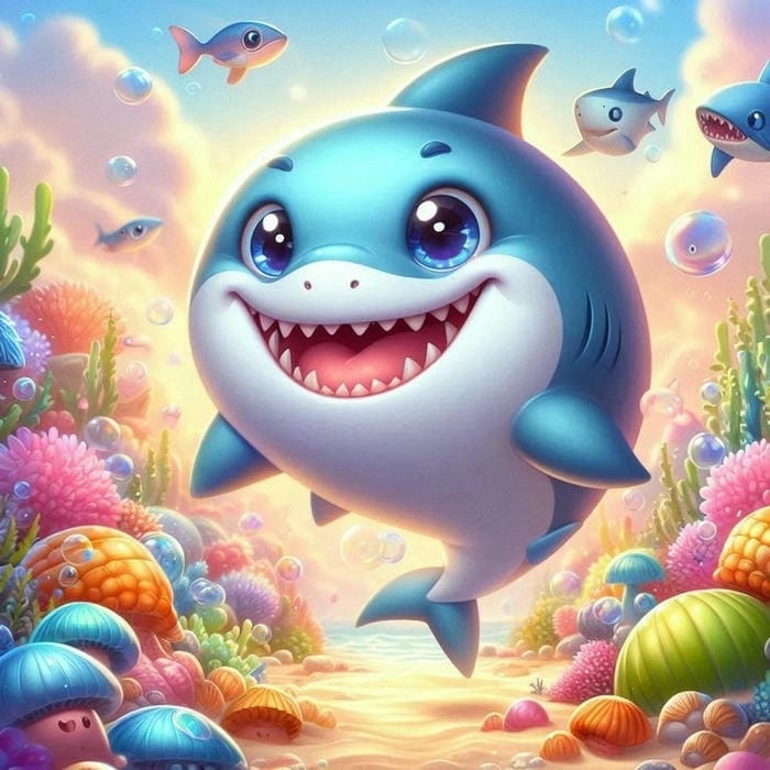 Học ngay vẽ cá mập chibi siêu đơn giản