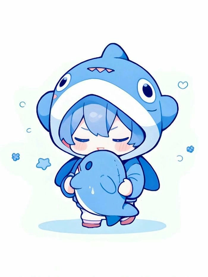 Ngắm nhìn hình cá chibi siêu đáng yêu