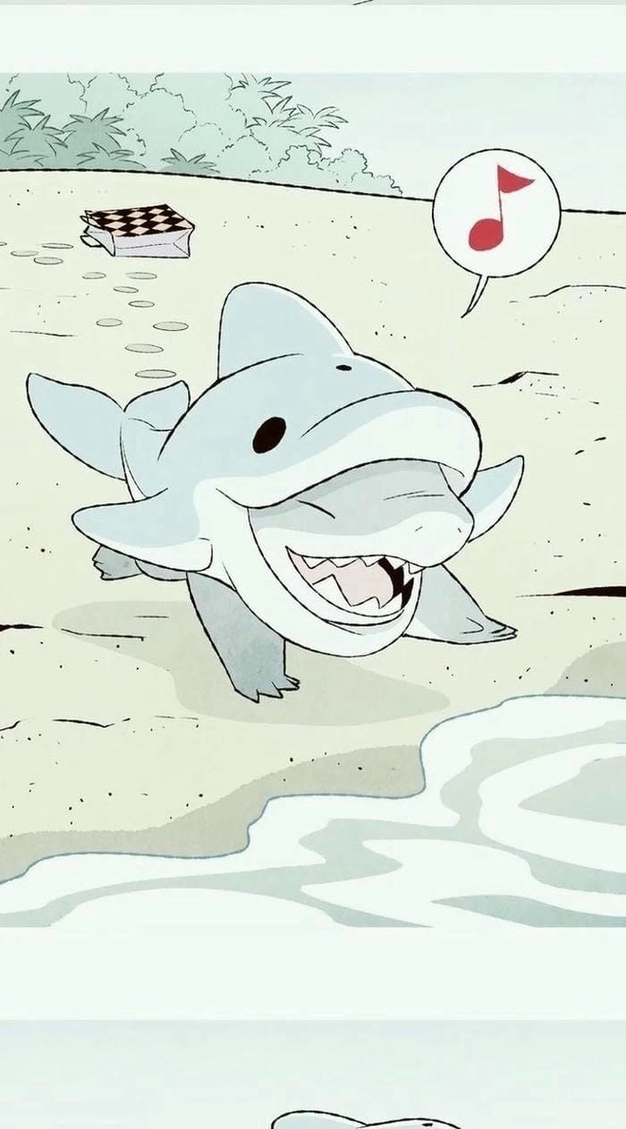 Thử ngay vẽ cá mập chibi cute đơn giản