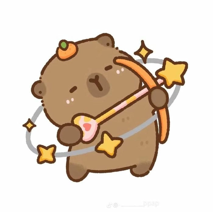 Bộ sưu tập capybara cute chibi cực xinh