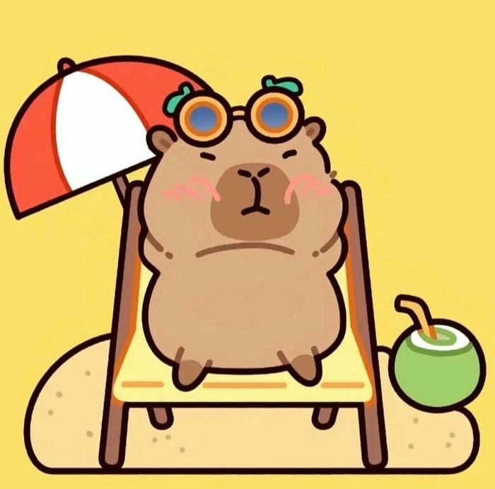 Tải ngay hình capybara chibi cute đáng yêu