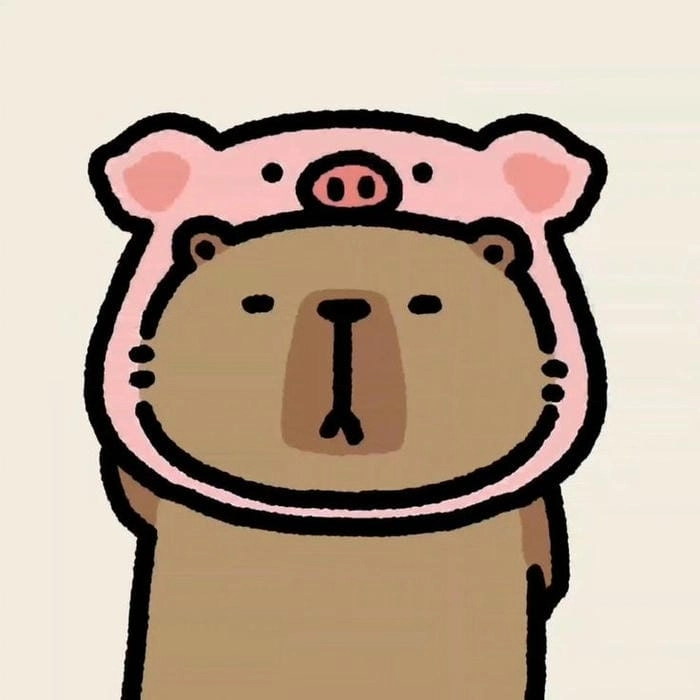 Tải về avatar hình nền capybara cute chibi siêu đẹp