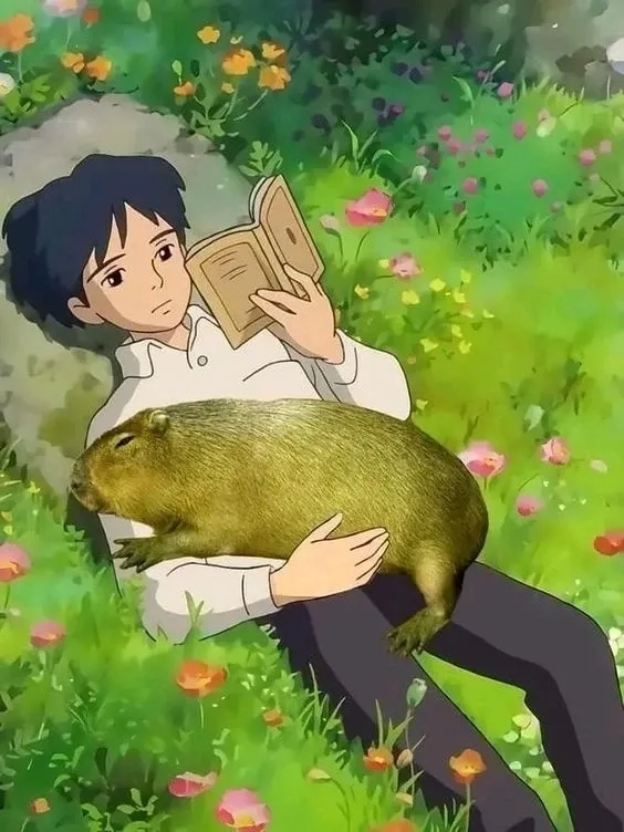 Khi anime gặp capybara thành ra capybara anime meme