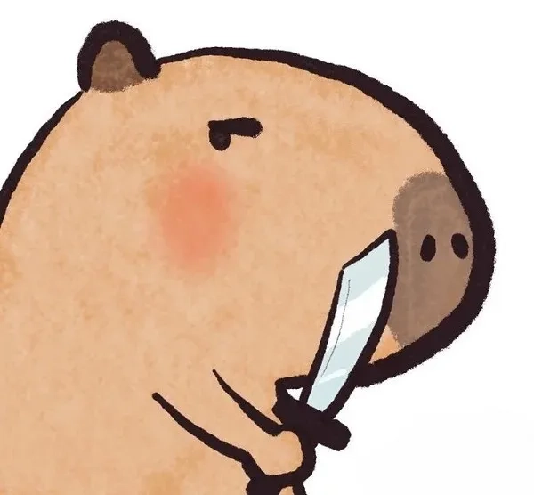 Lầy lội không ai bằng meme capybara cầm dao