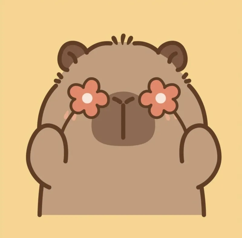 Biểu tượng dễ thương mới: capybara meme anime