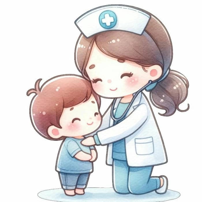 Tải ngay hình nền bác sĩ chibi dễ thương sinh động