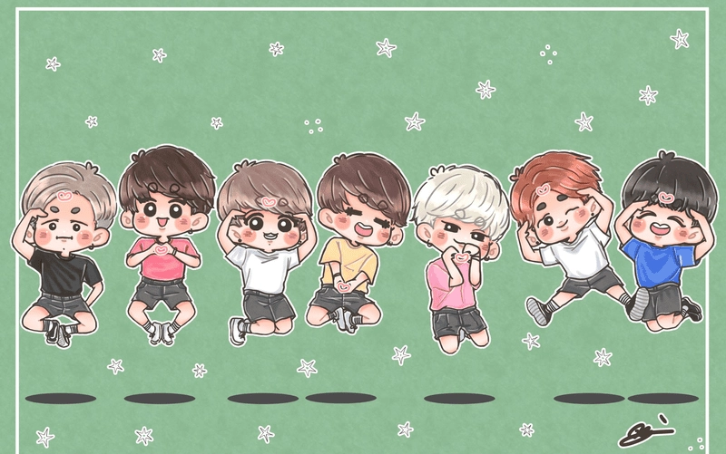 Bộ sưu tập bts chibi cute cực yêu