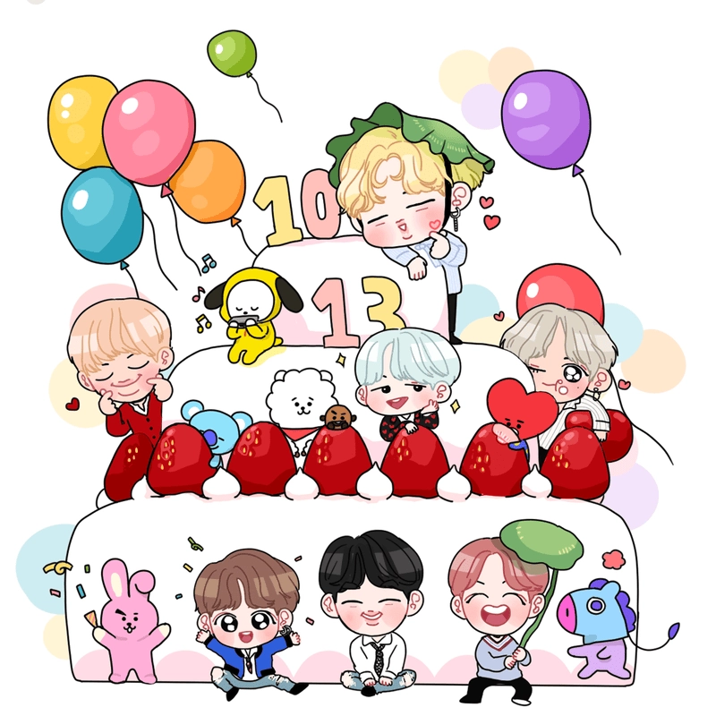 Chiêm ngưỡng ngay bts chibi art đẹp