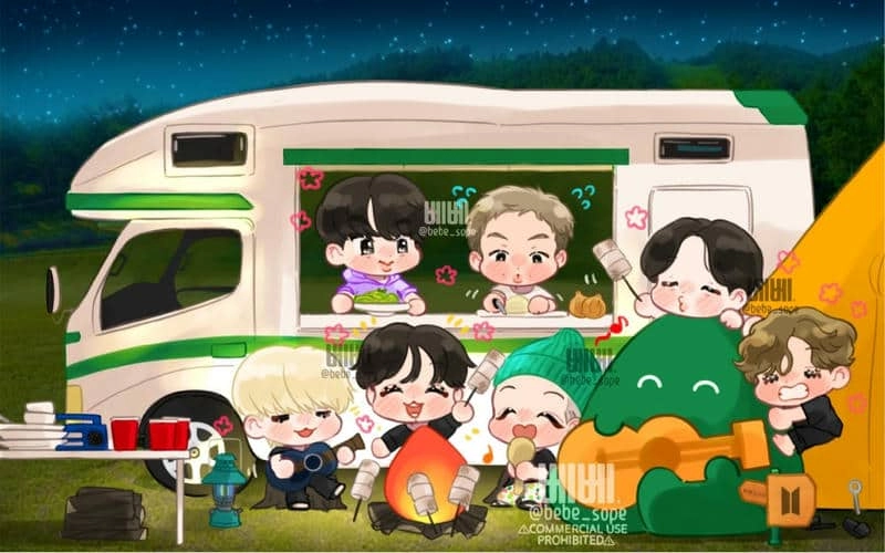 Khám phá bts chibi mic drop siêu ngầu
